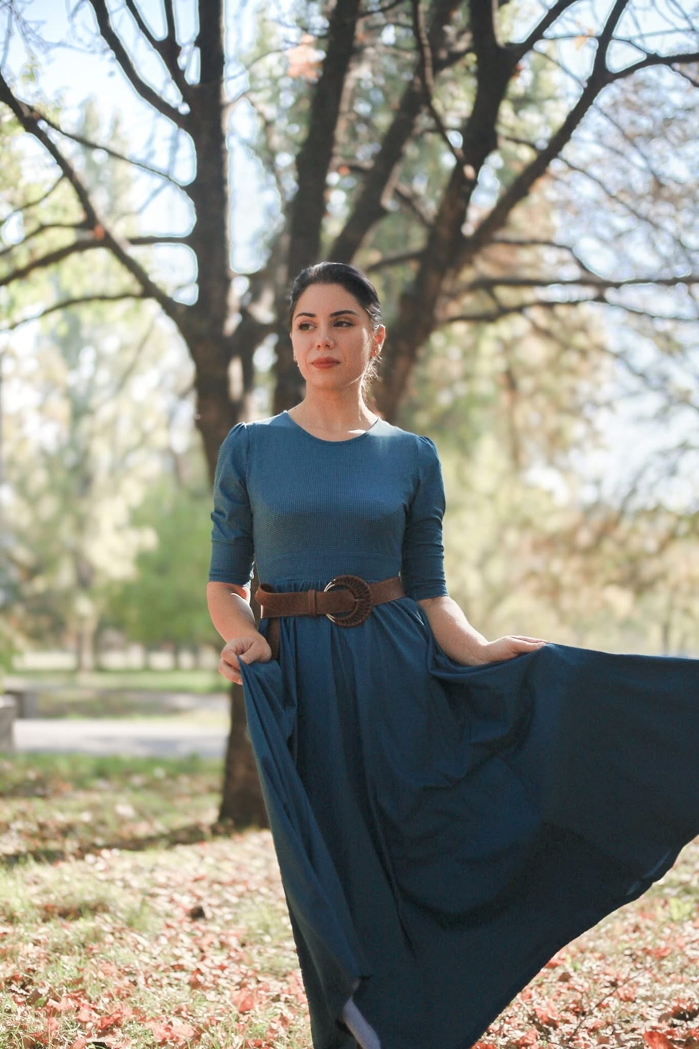 Indigo Lattice ~ Faye Dress