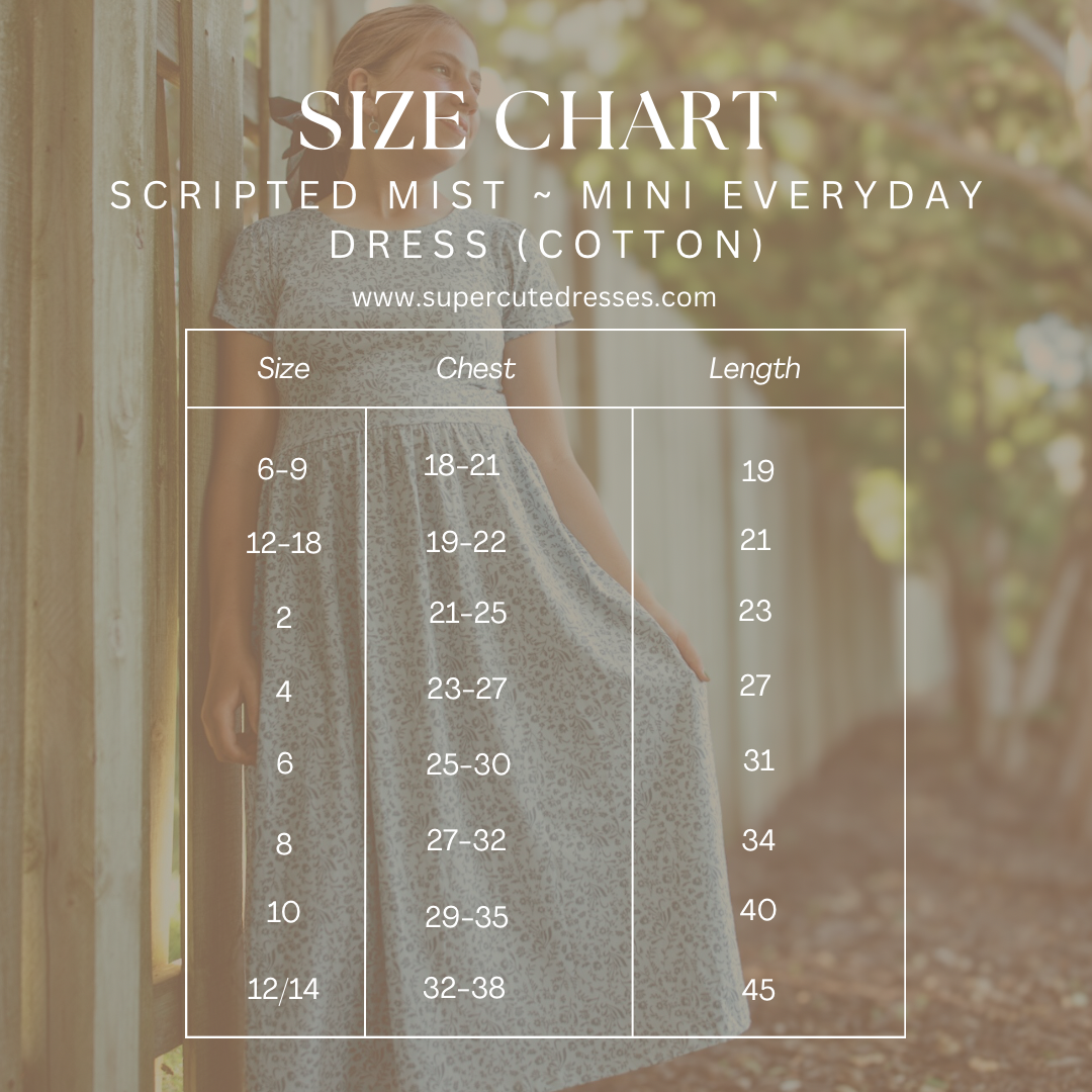 Scripted Mist ~ Mini Everyday Dress