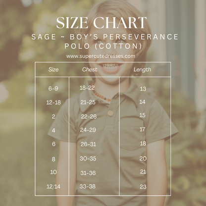 Sage ~ Boy’s Perseverance Polo