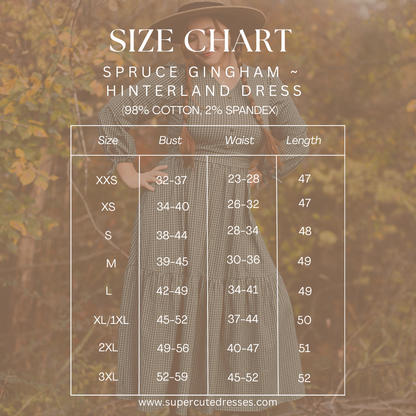 Spruce Gingham ~ Hinterland Dress