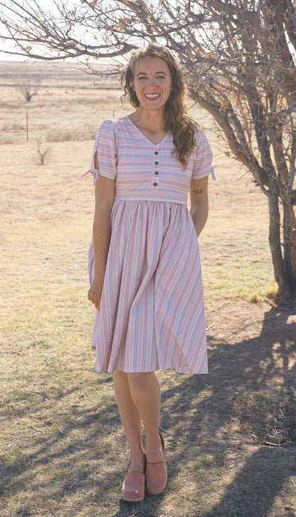 Pastel Pinstripes ~ Rowena Dress