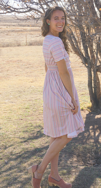 Pastel Pinstripes ~ Rowena Dress