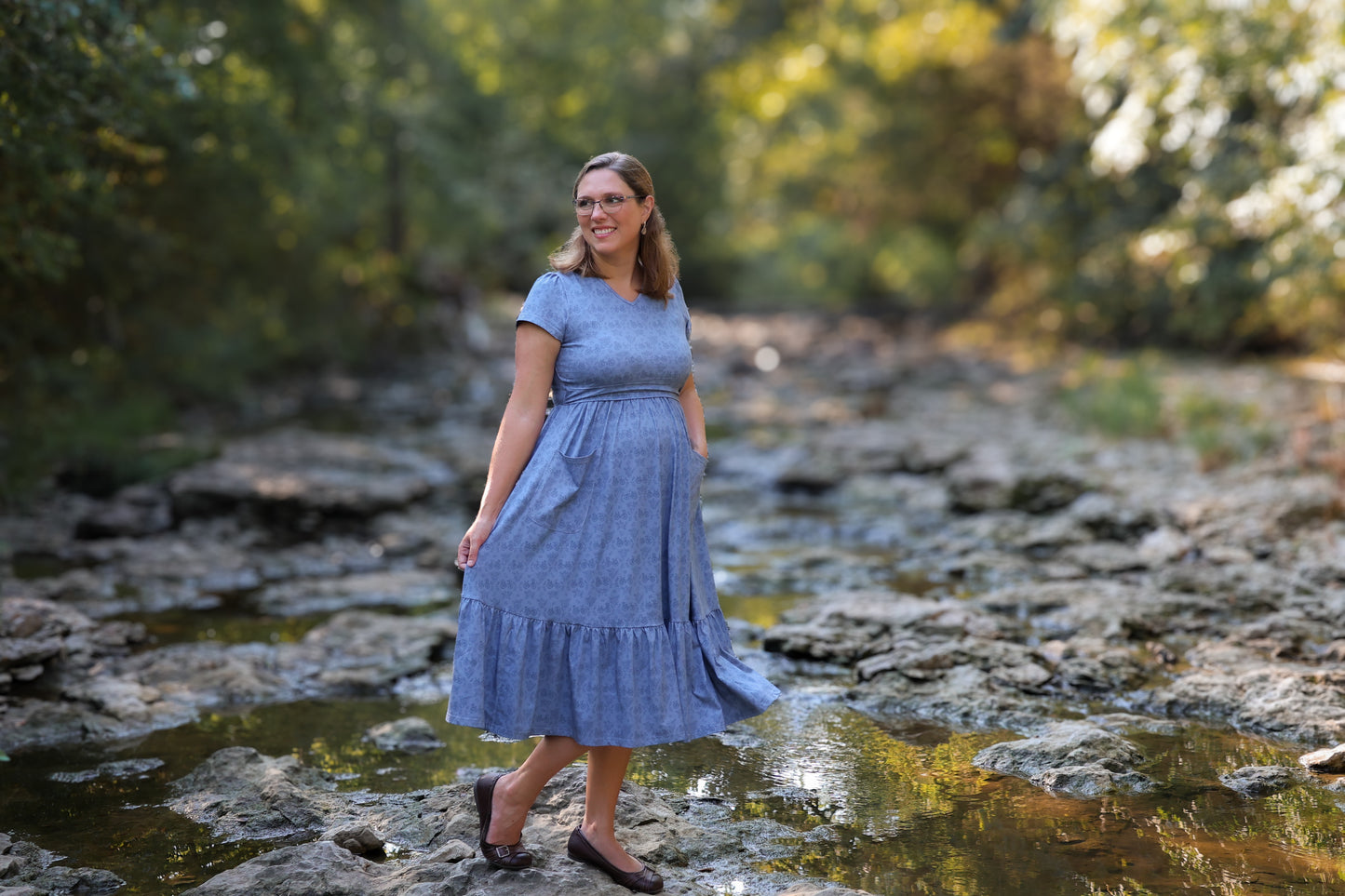 Periwinkle Pedals ~ Canterbury Patch Dress