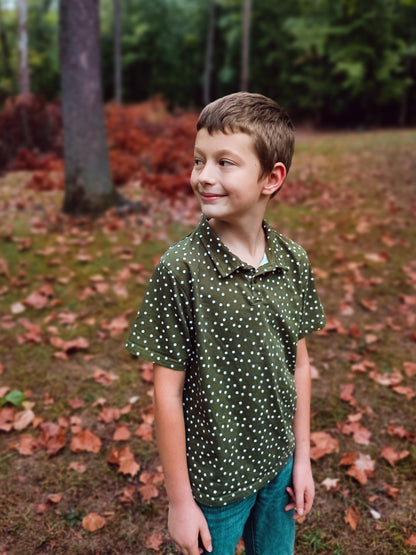 Olive Dots ~ Perseverance Polo