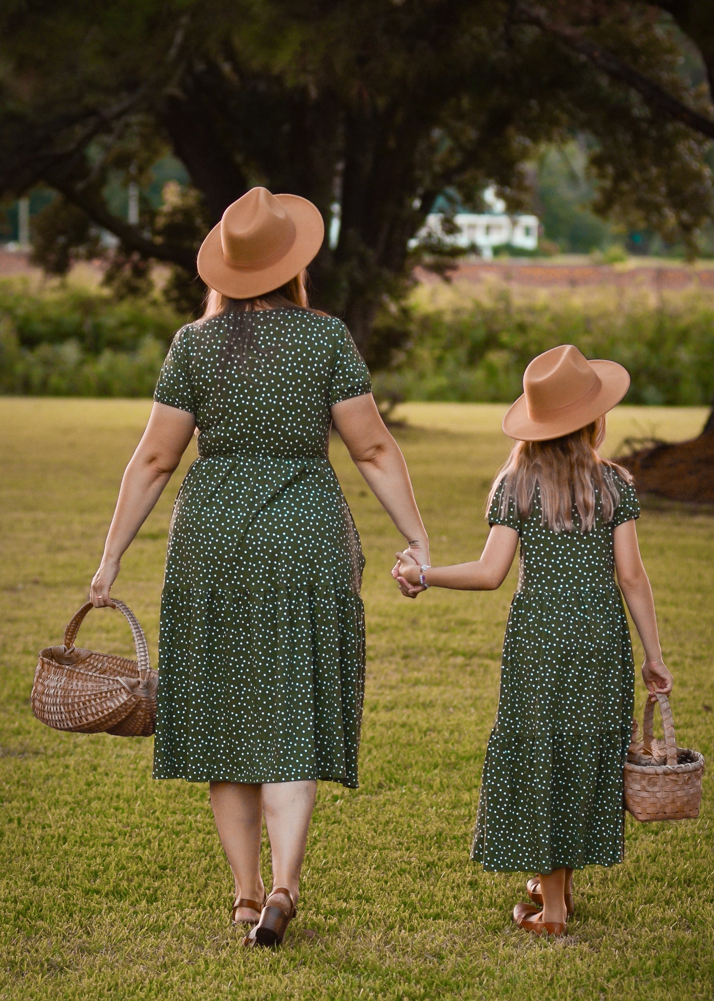 Olive Dots ~ Storybook Dress