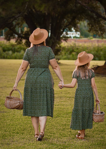 Olive Dots ~ Storybook Dress