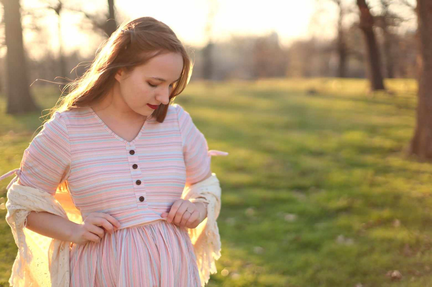 Pastel Pinstripes ~ Rowena Dress