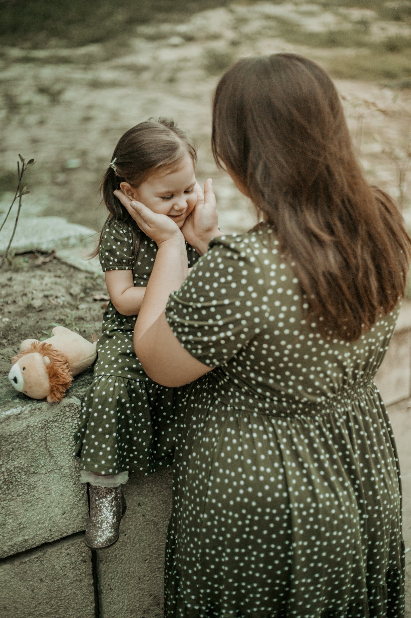 Olive Dots ~ Storybook Dress