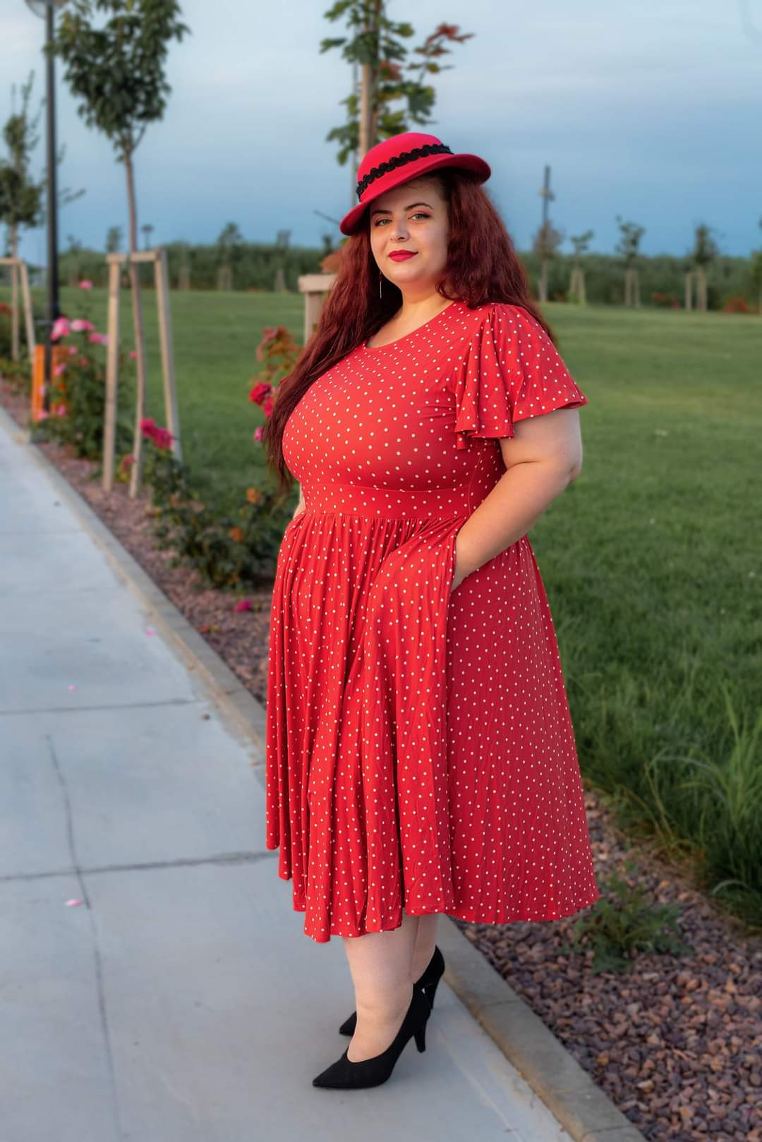 Persimmon Dots ~ Faye Dress