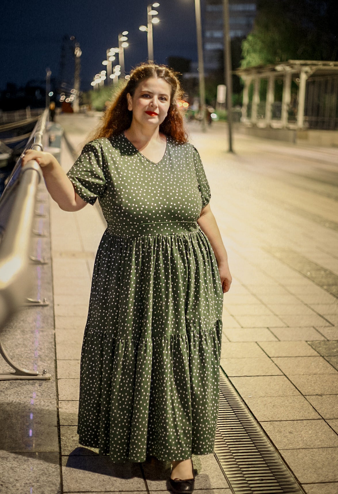 Olive Dots ~ Storybook Dress