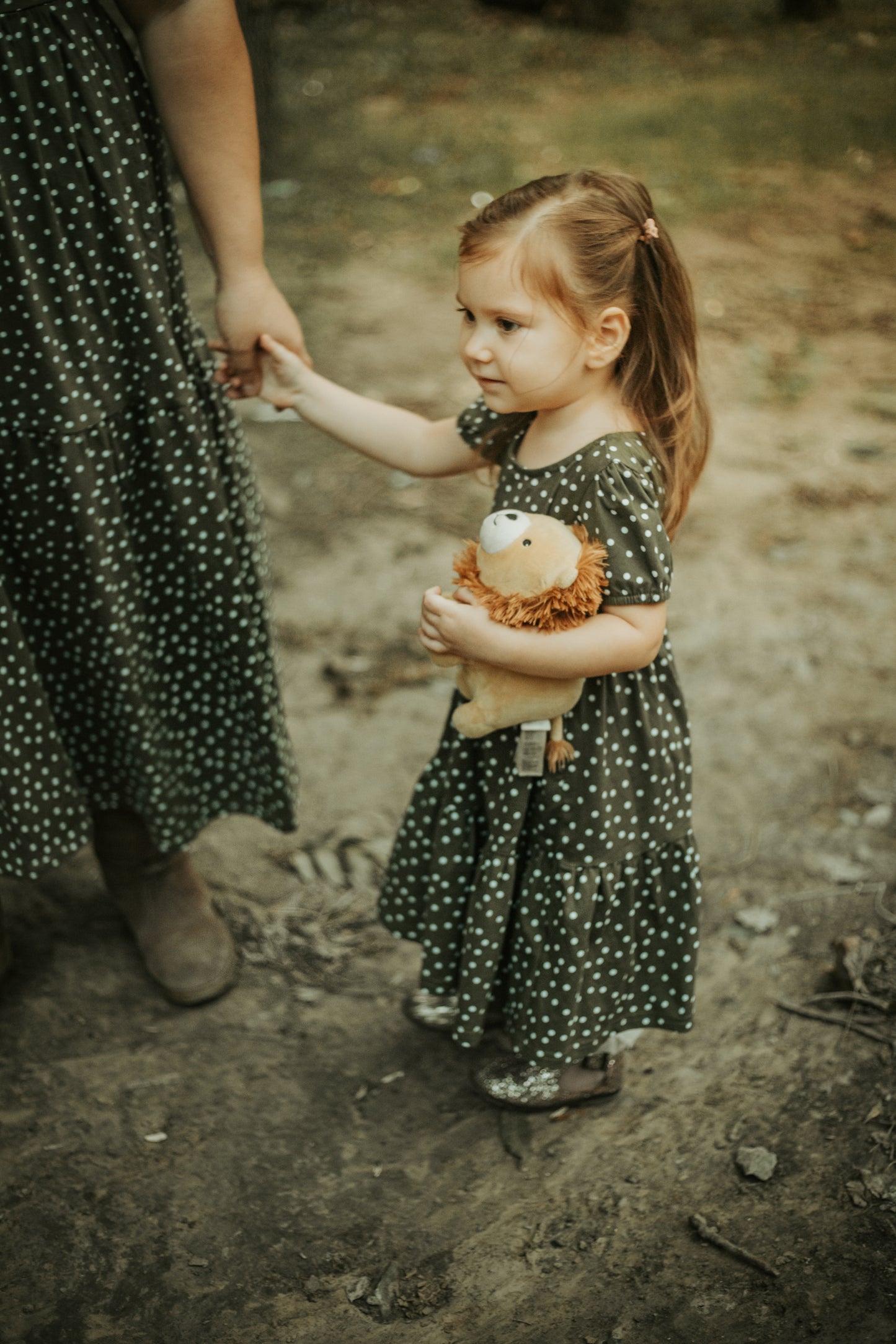 Olive Dots ~ Novella Dress