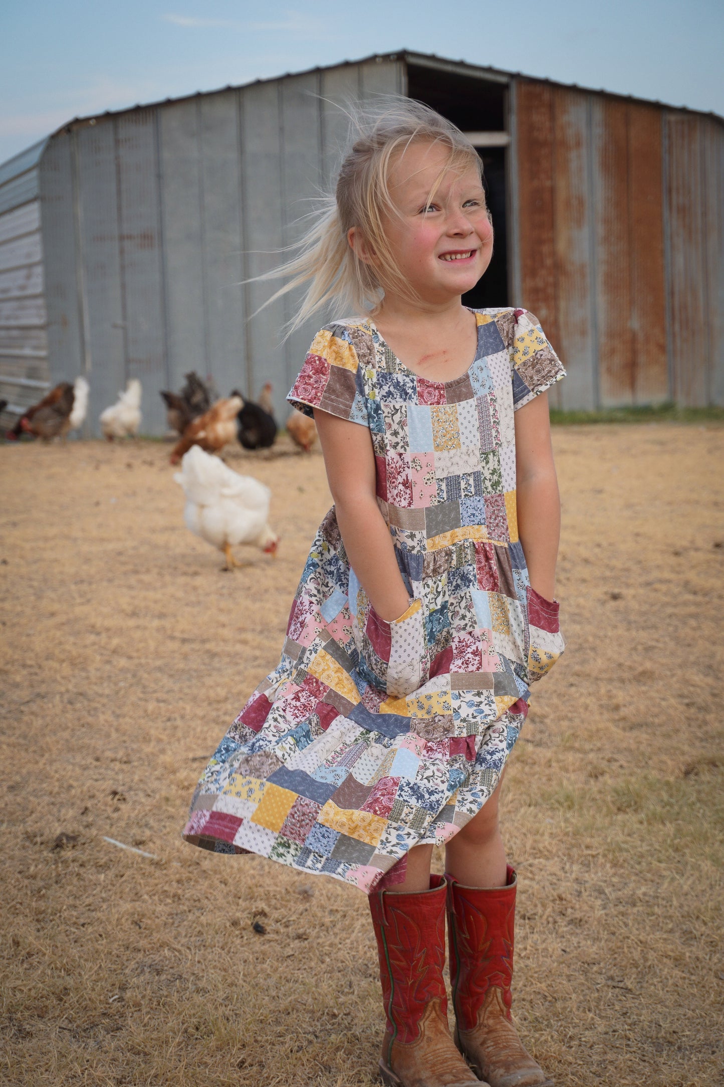 Homespun Harmony ~ Novella Patch Dress