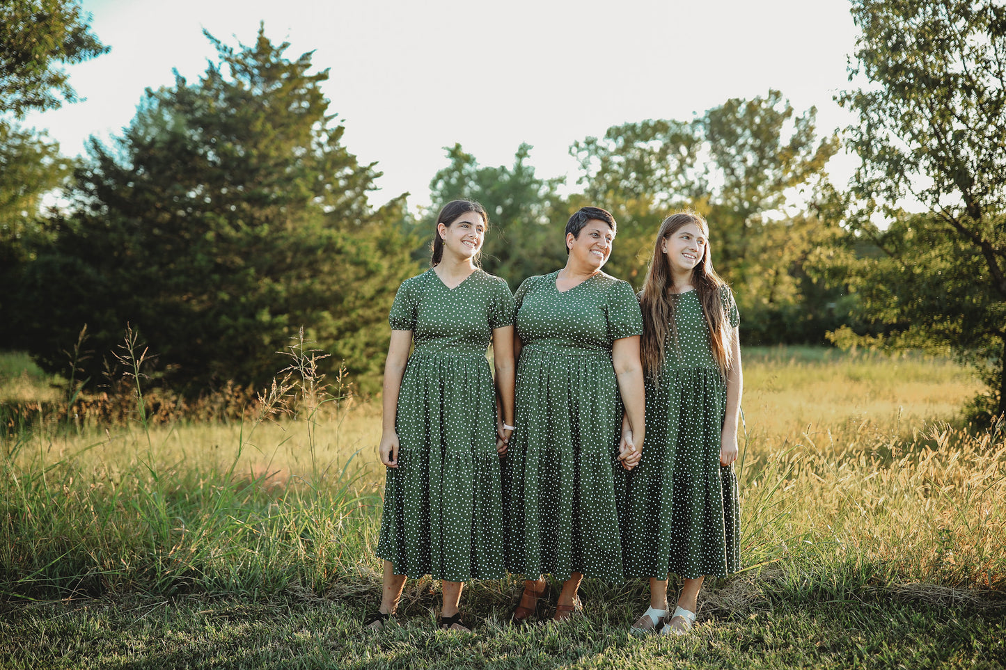 Olive Dots ~ Storybook Dress