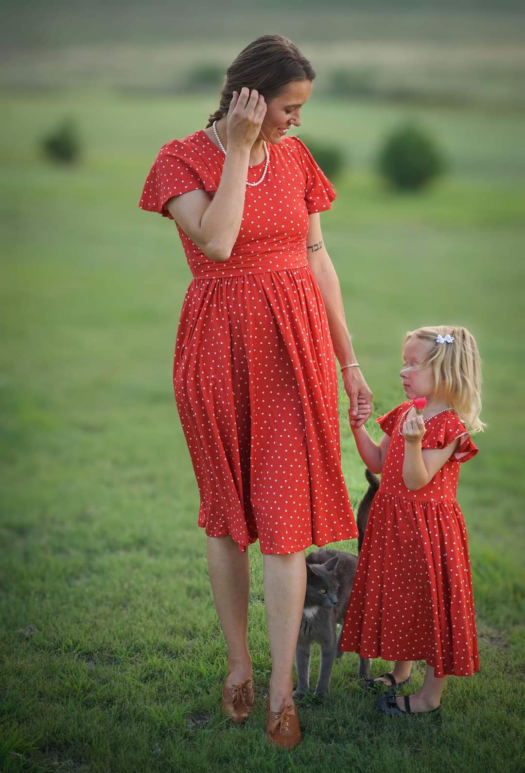 Persimmon Dots ~ Faye Dress