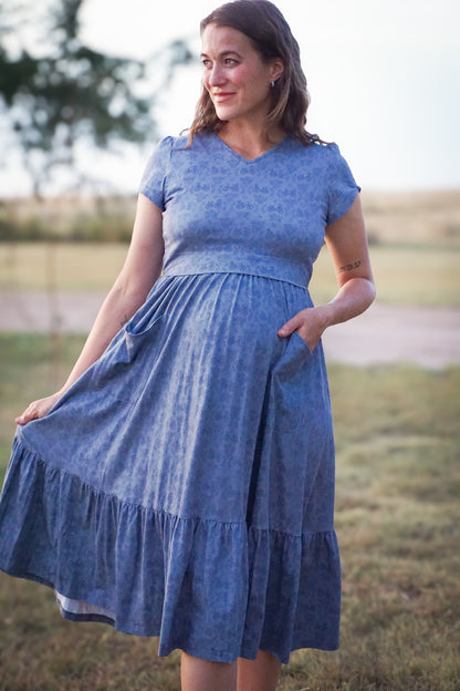 Periwinkle Pedals ~ Canterbury Patch Dress