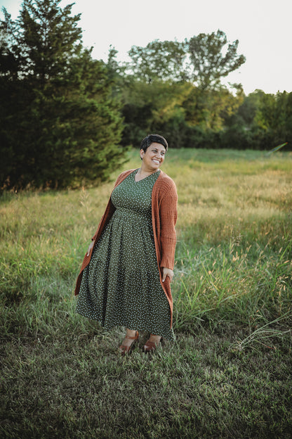 Olive Dots ~ Storybook Dress