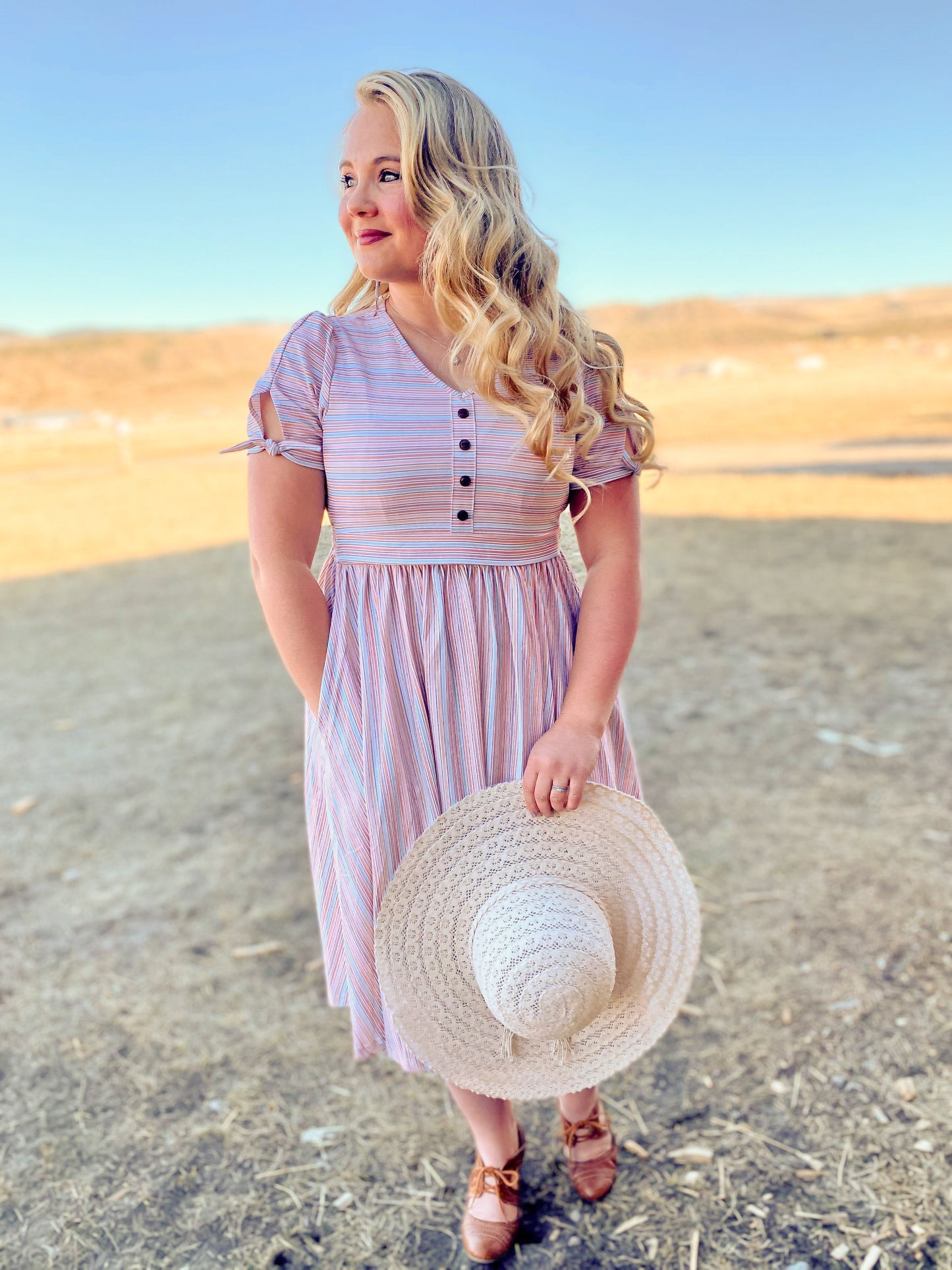 Pastel Pinstripes ~ Rowena Dress