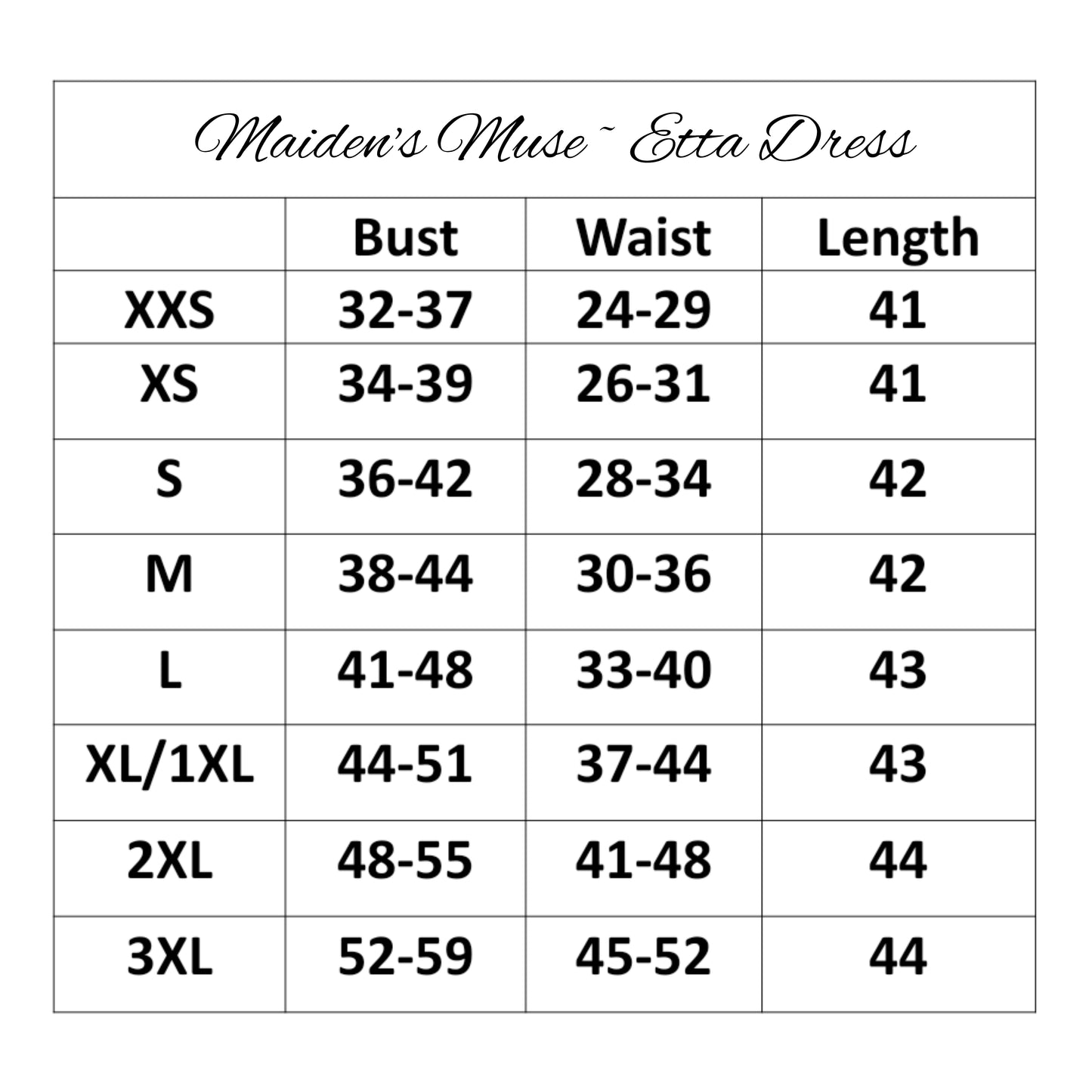 Maiden's Muse ~ Etta Dress