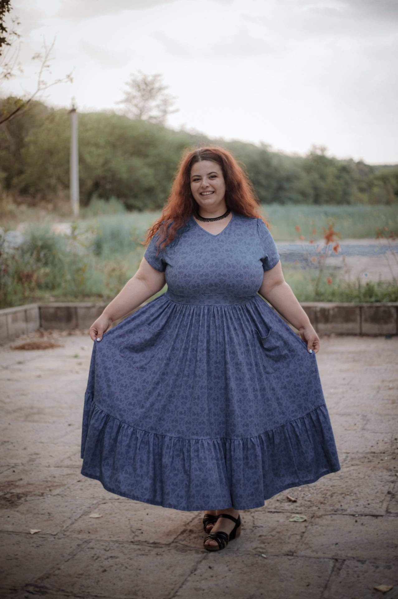 Periwinkle Pedals ~ Canterbury Patch Dress