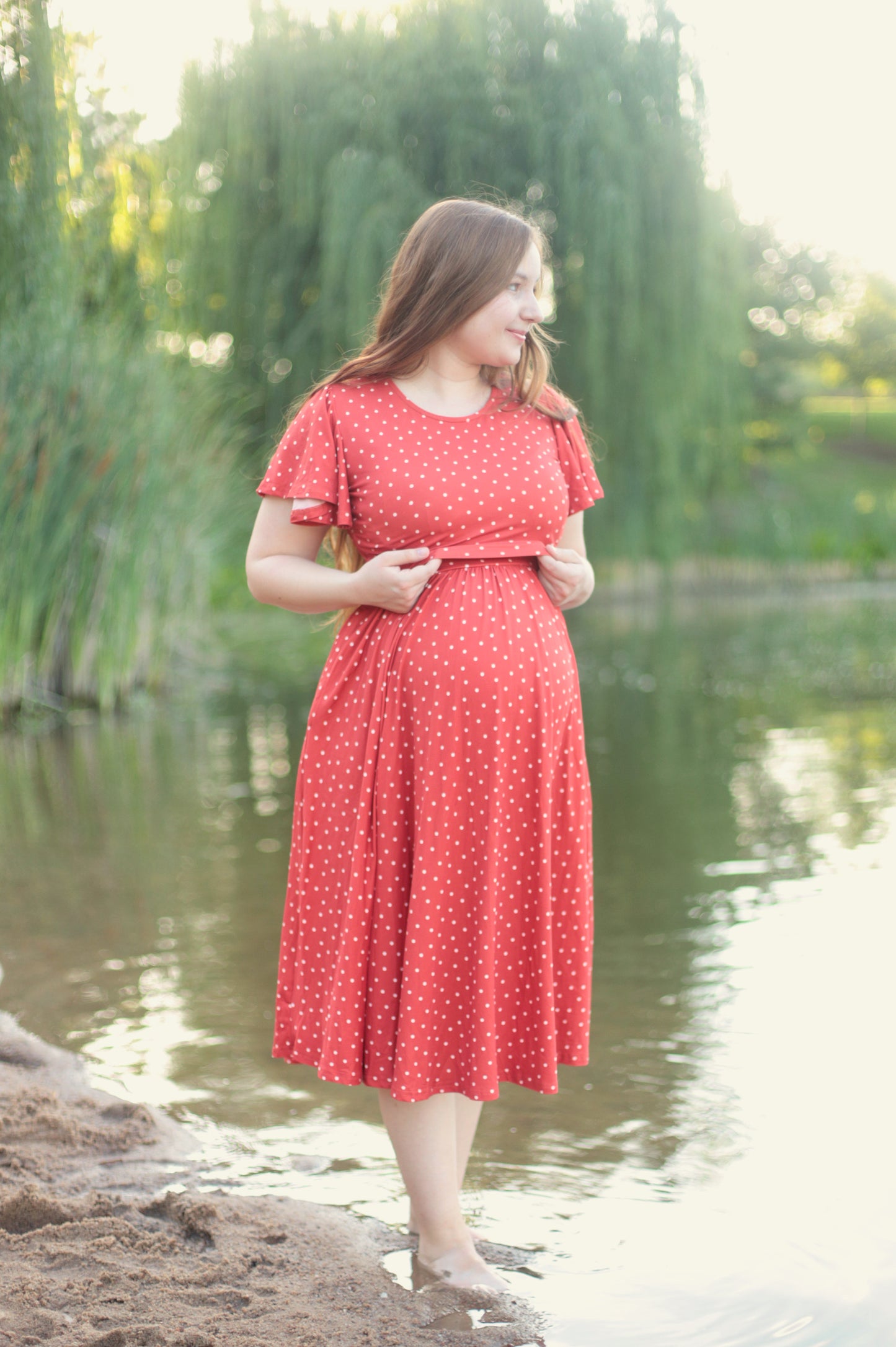 Persimmon Dots ~ Faye Dress