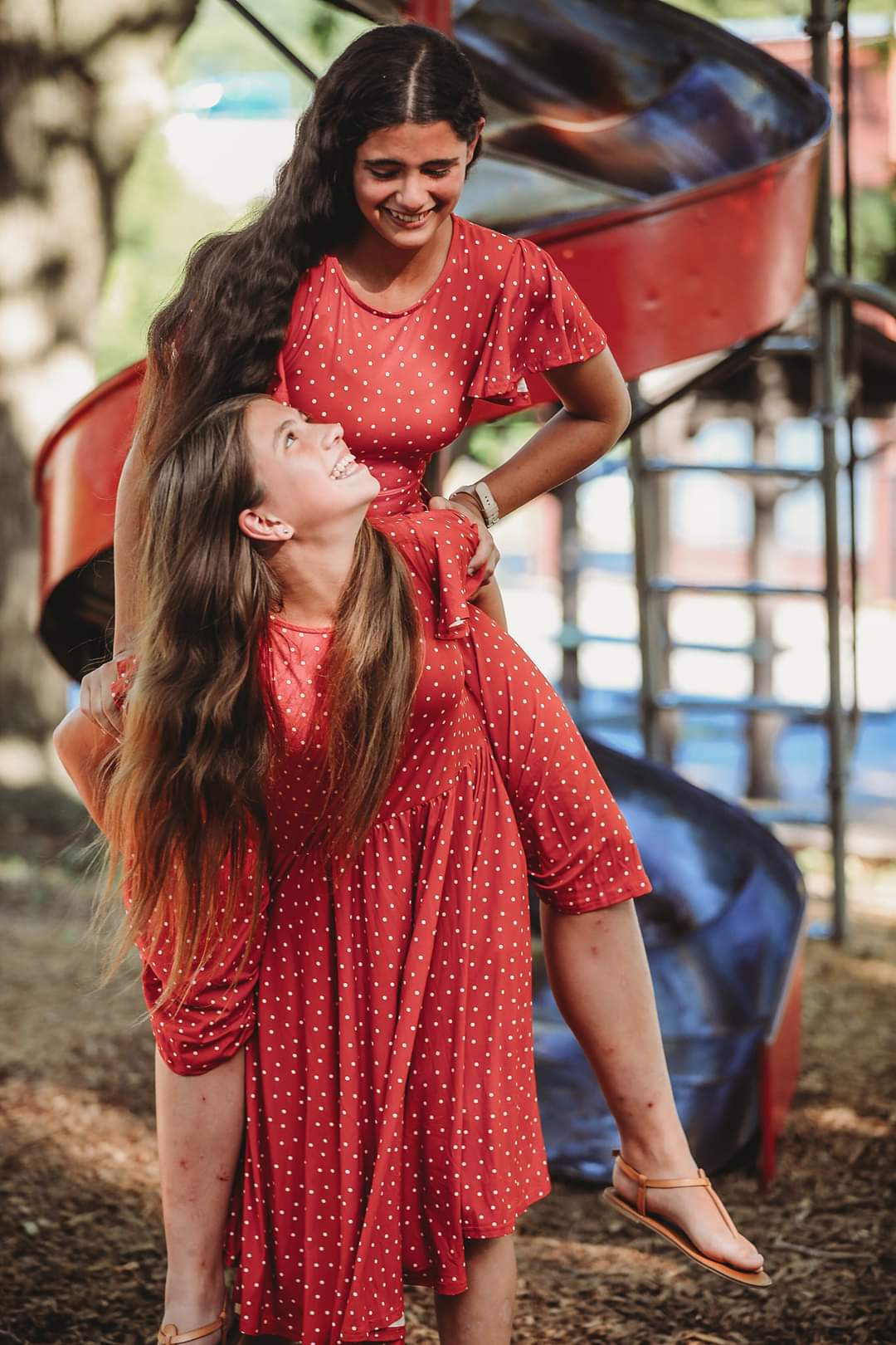 Persimmon Dots ~ Fairy-twirl Dress