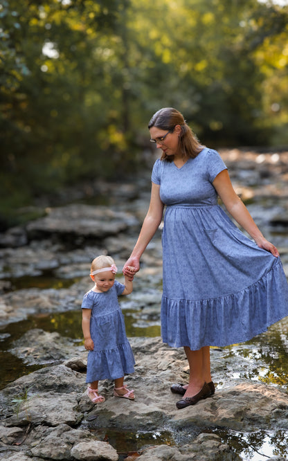 Periwinkle Pedals ~ Novella Patch Dress