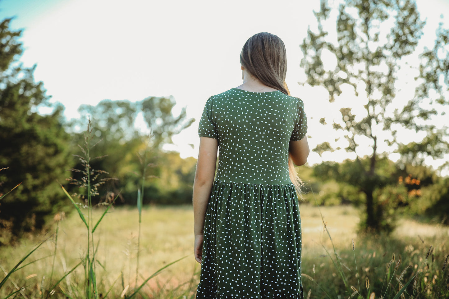 Olive Dots ~ Novella Dress