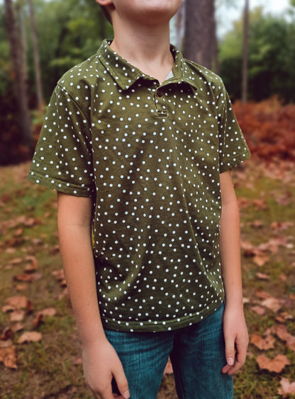 Olive Dots ~ Perseverance Polo