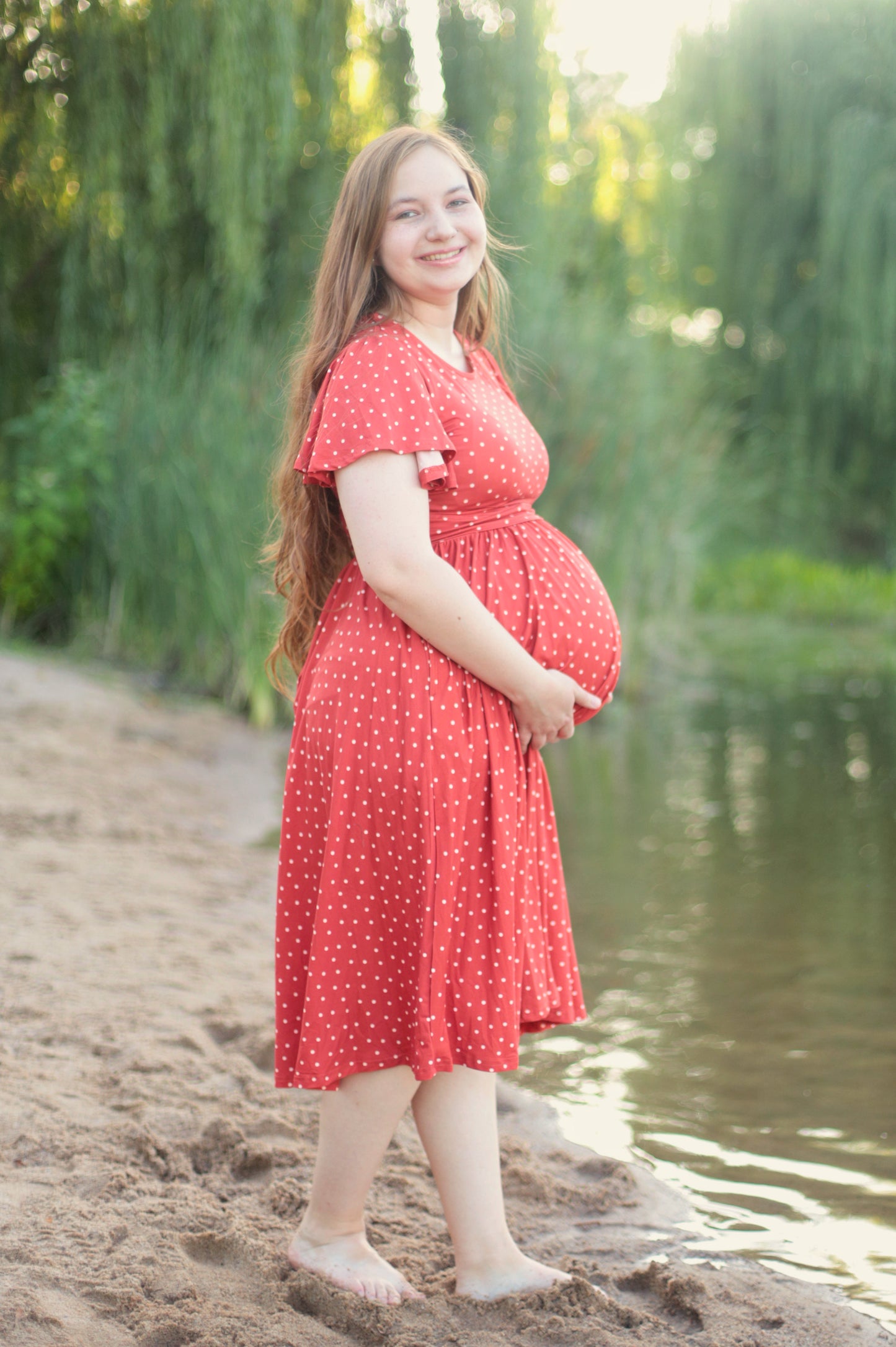 Persimmon Dots ~ Faye Dress