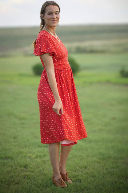 Persimmon Dots ~ Faye Dress