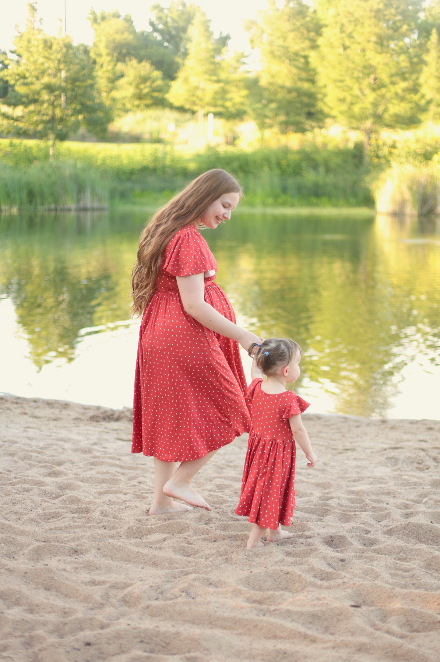 Persimmon Dots ~ Faye Dress