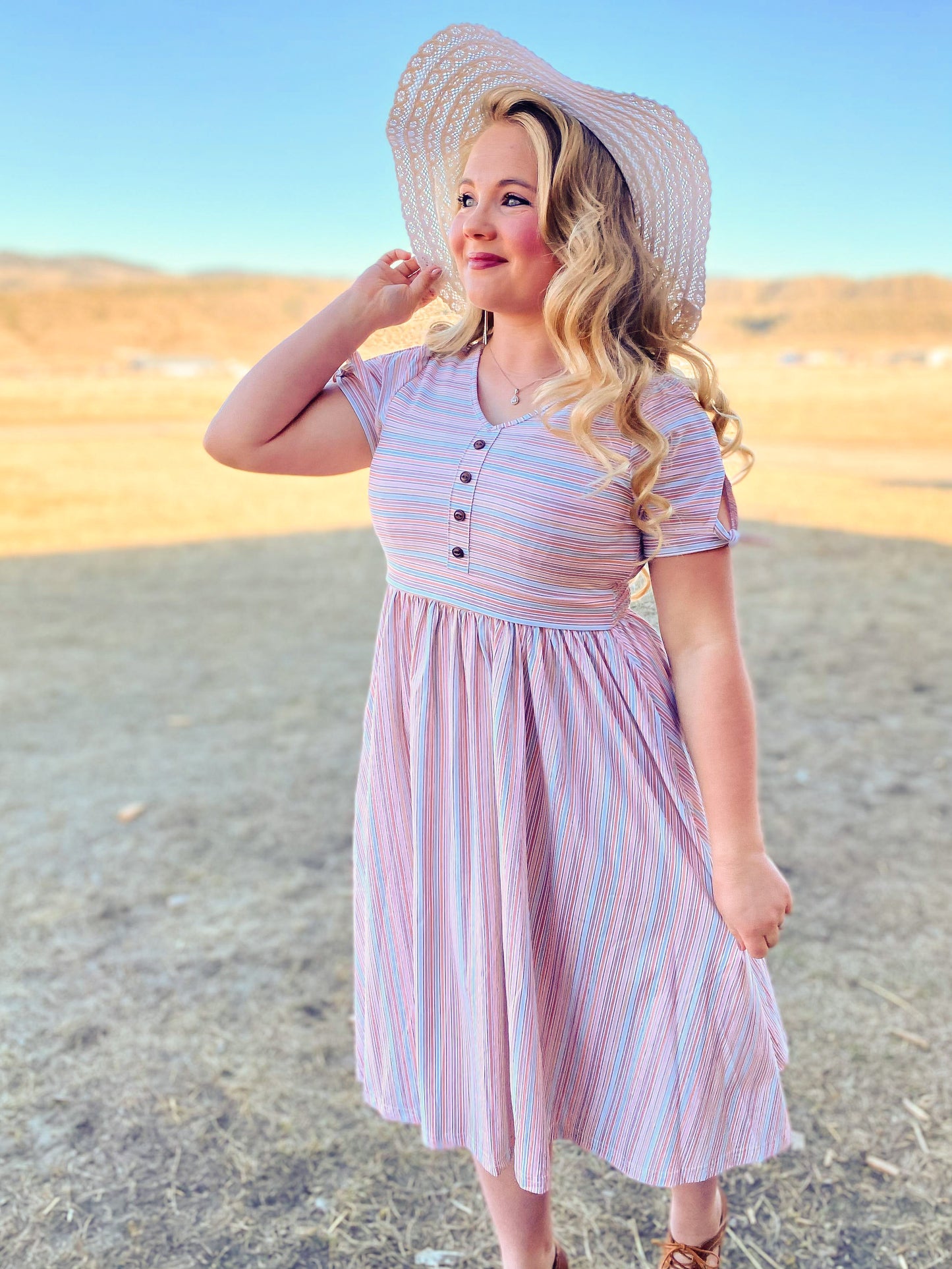 Pastel Pinstripes ~ Rowena Dress