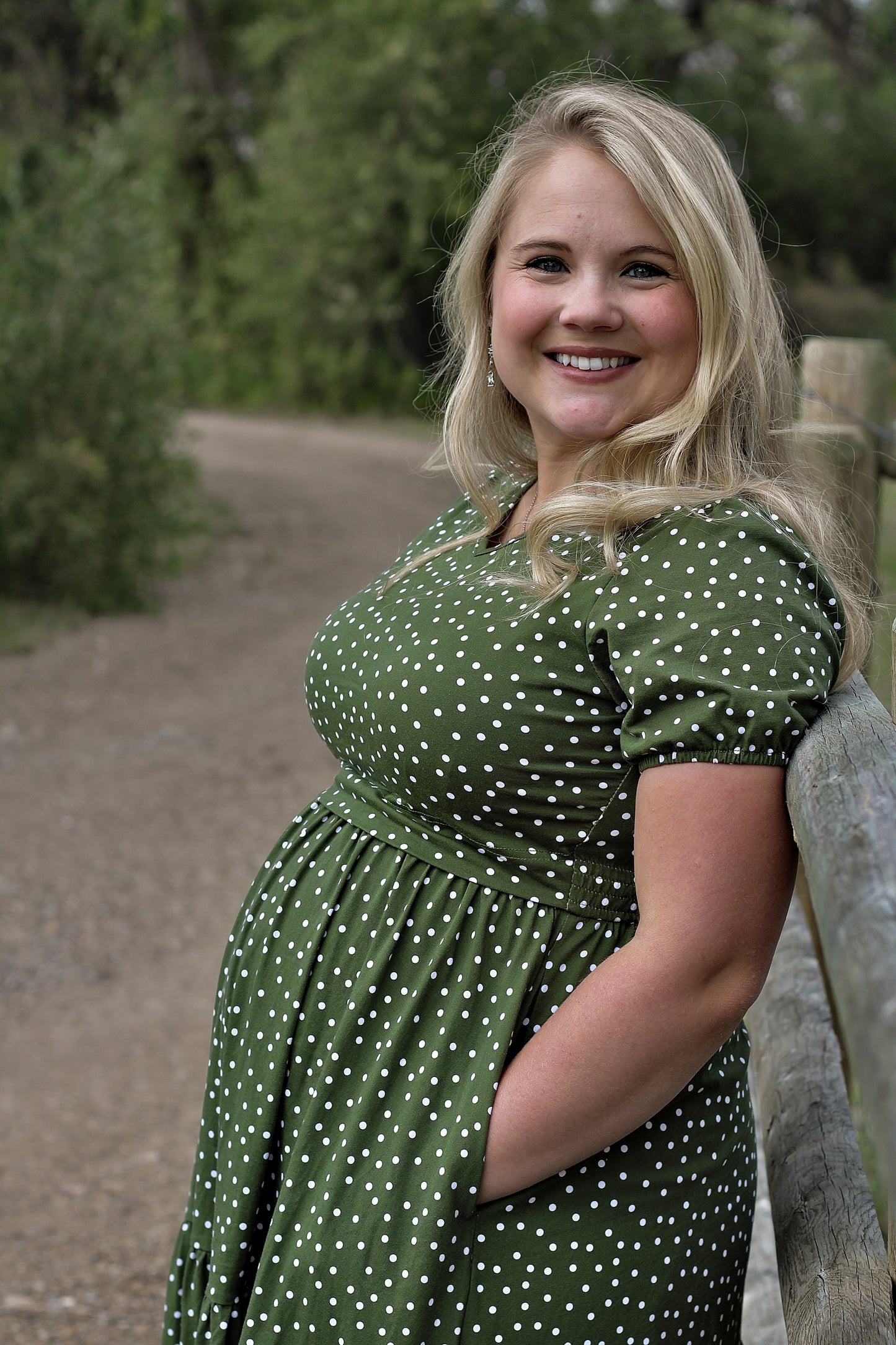 Olive Dots ~ Storybook Dress