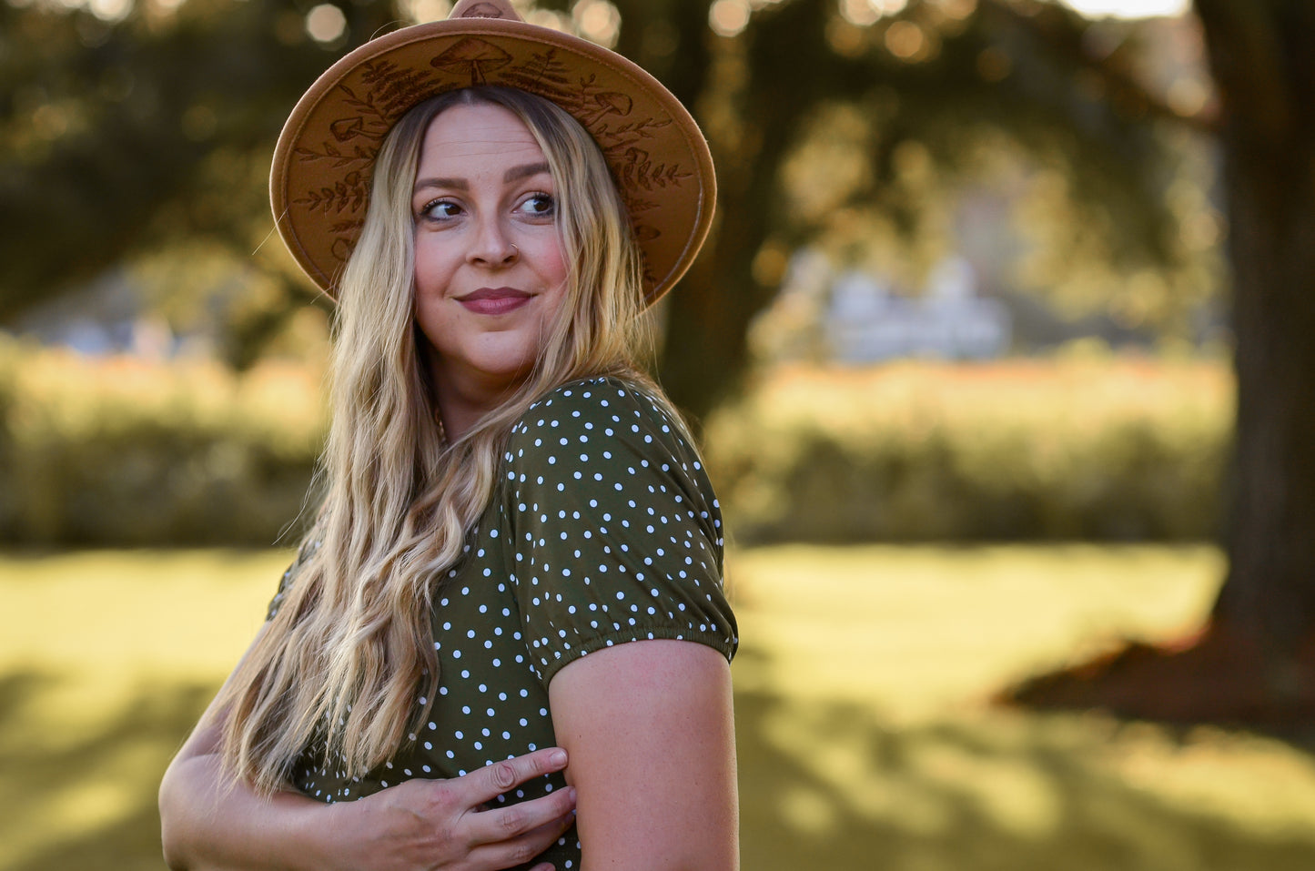 Olive Dots ~ Storybook Dress