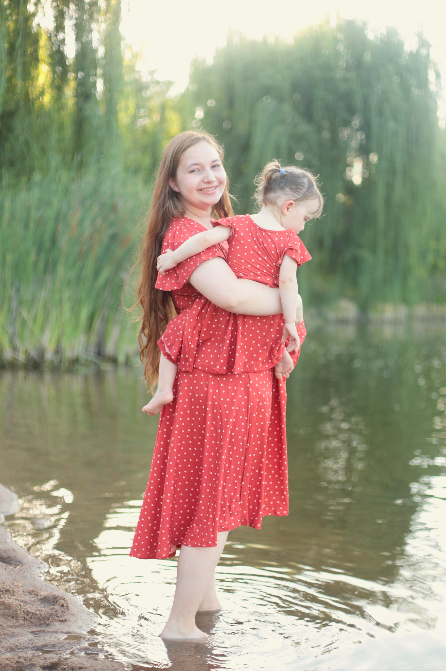 Persimmon Dots ~ Faye Dress