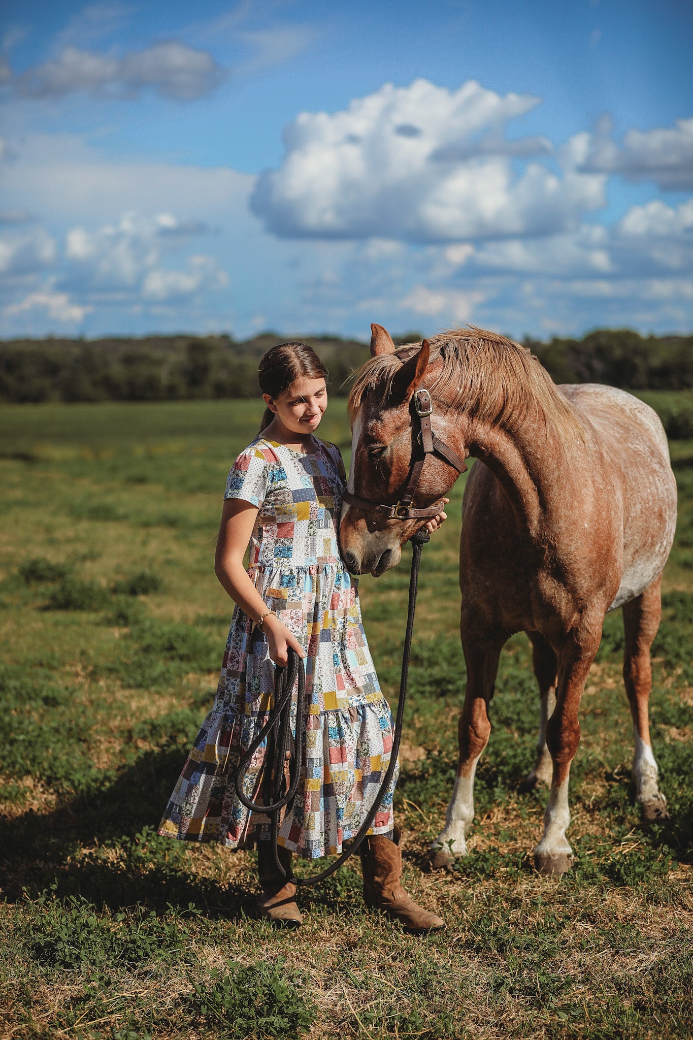 Homespun Harmony ~ Novella Patch Dress