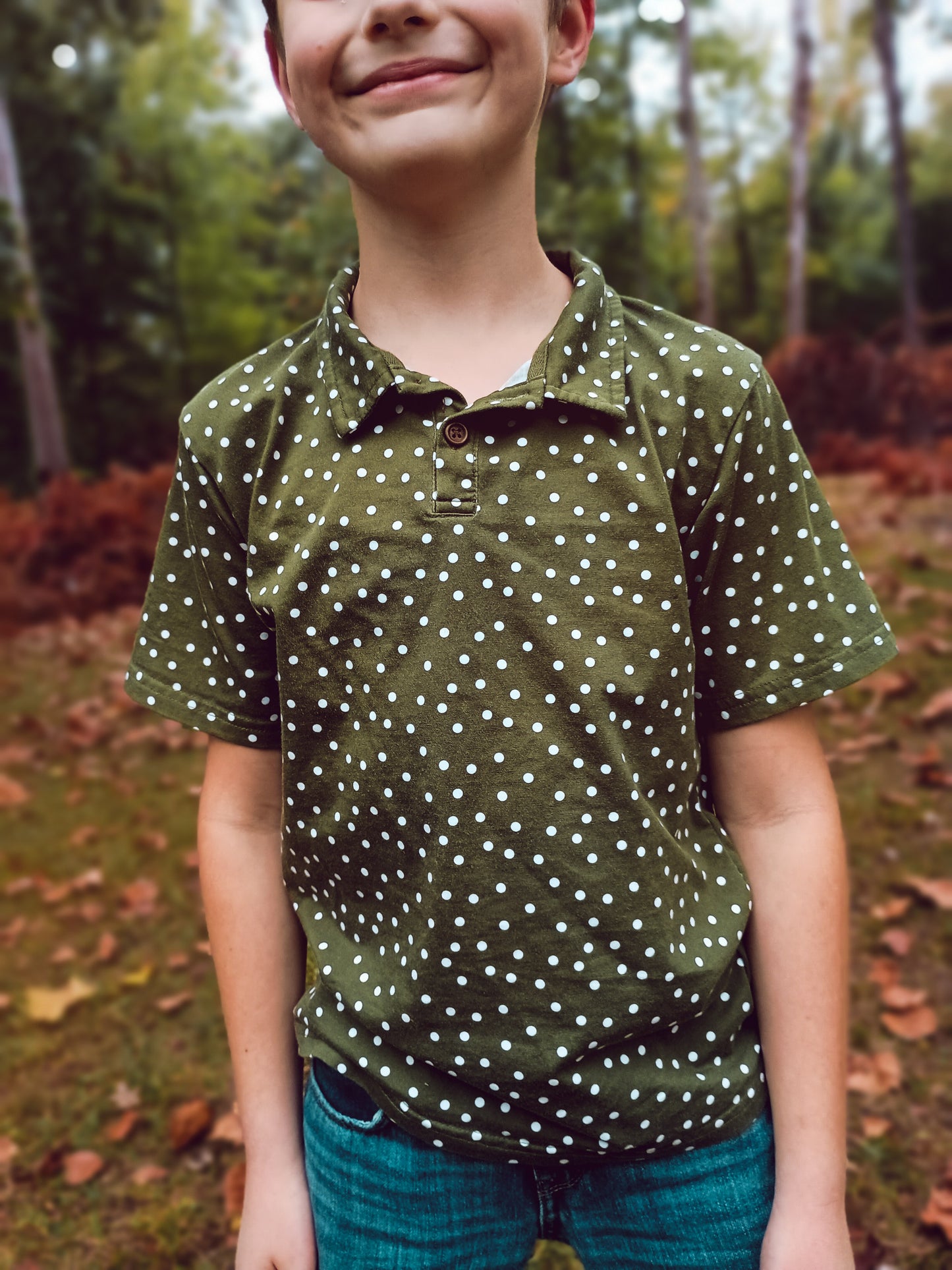 Olive Dots ~ Perseverance Polo