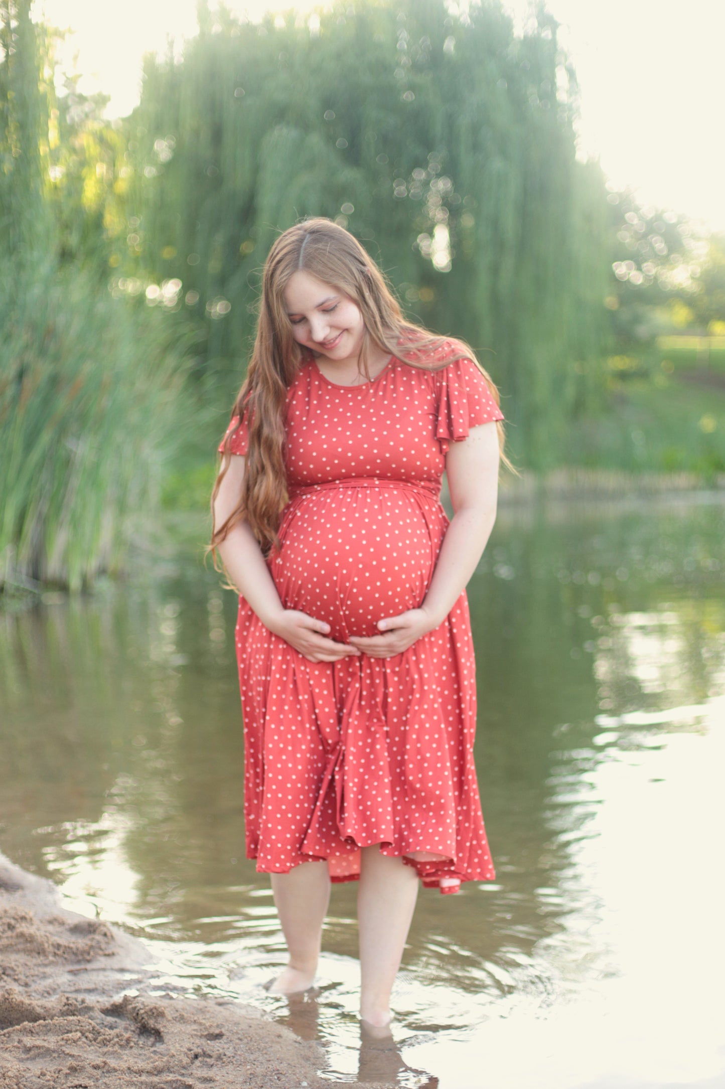 Persimmon Dots ~ Faye Dress