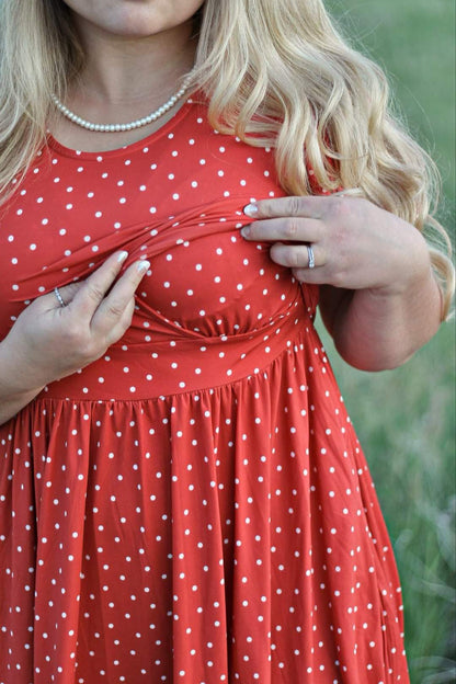 Persimmon Dots ~ Faye Dress