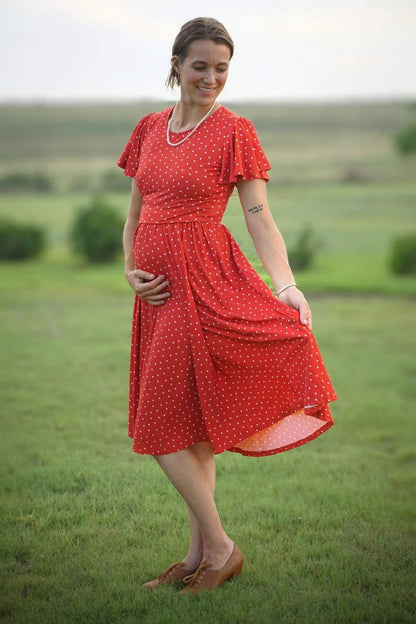 Persimmon Dots ~ Faye Dress