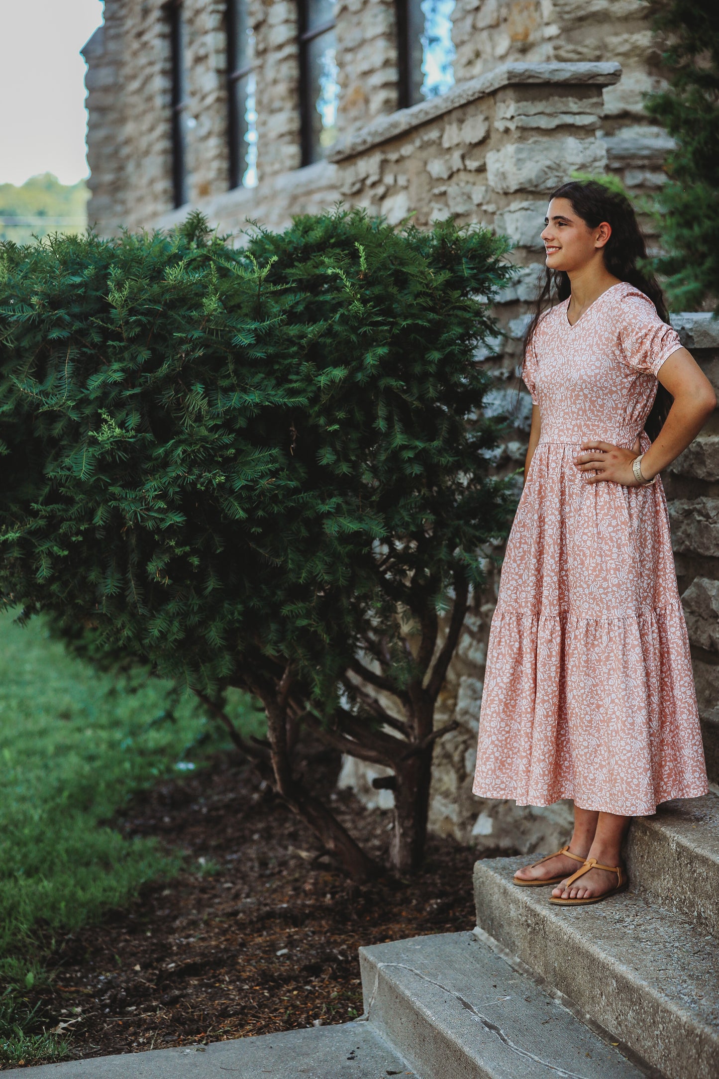 Scripted Floral ~ Storybook Dress